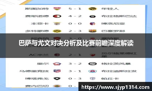 巴萨与尤文对决分析及比赛前瞻深度解读